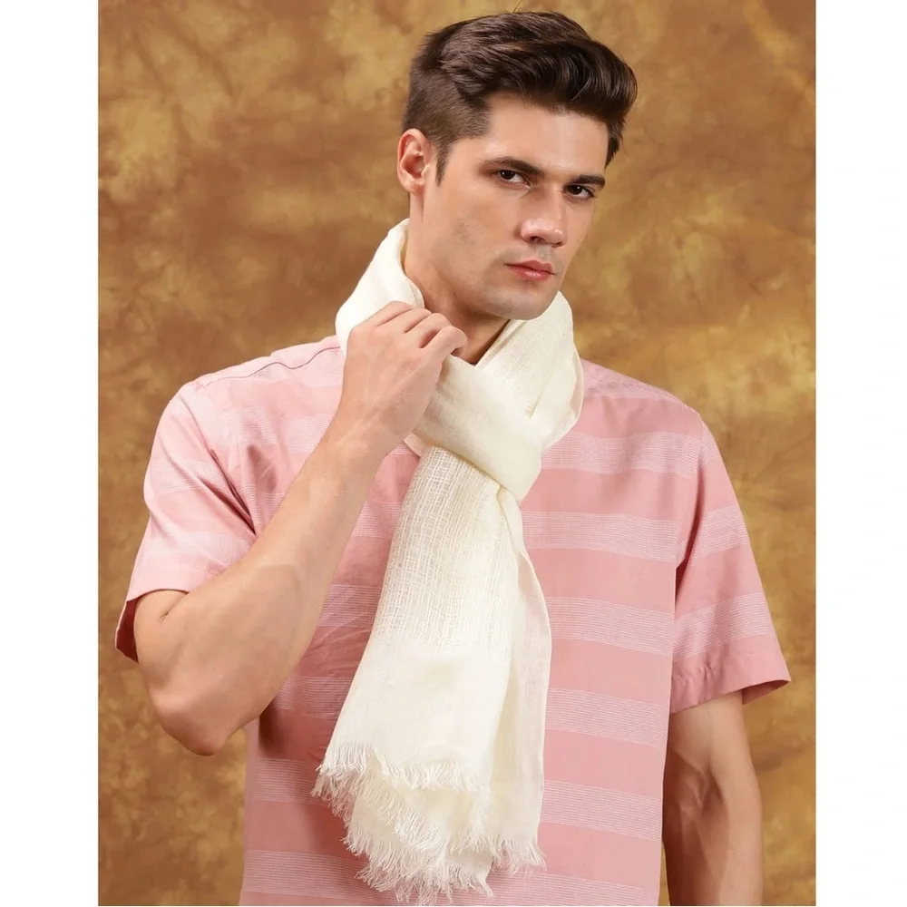 Cream Elegant Scarf Accessories